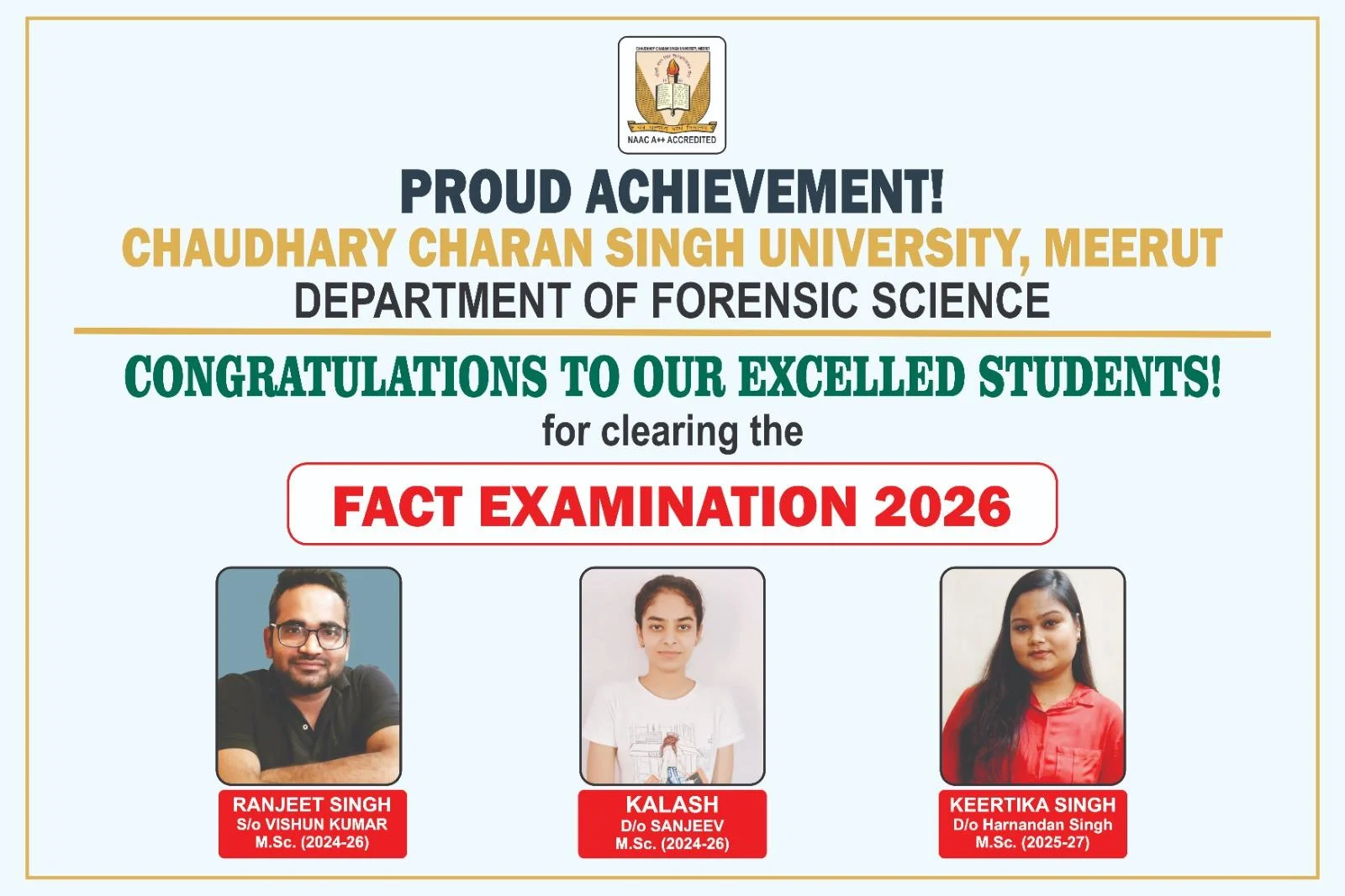 Forensic Achievements
